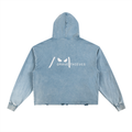 Ghost // Heavyweight Vintage Washed Distressed Hoodie - Baby Blue