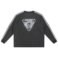 Eye of the Eternal V3 // Vintage Wash Contrast Tape Sweatshirt - Charcoal