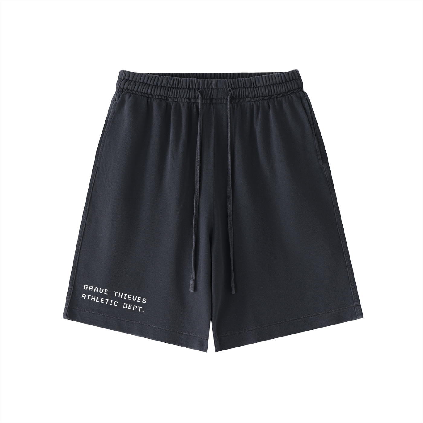 Athletic Dept // Vintage Wash Cotton Shorts - Basalt Black