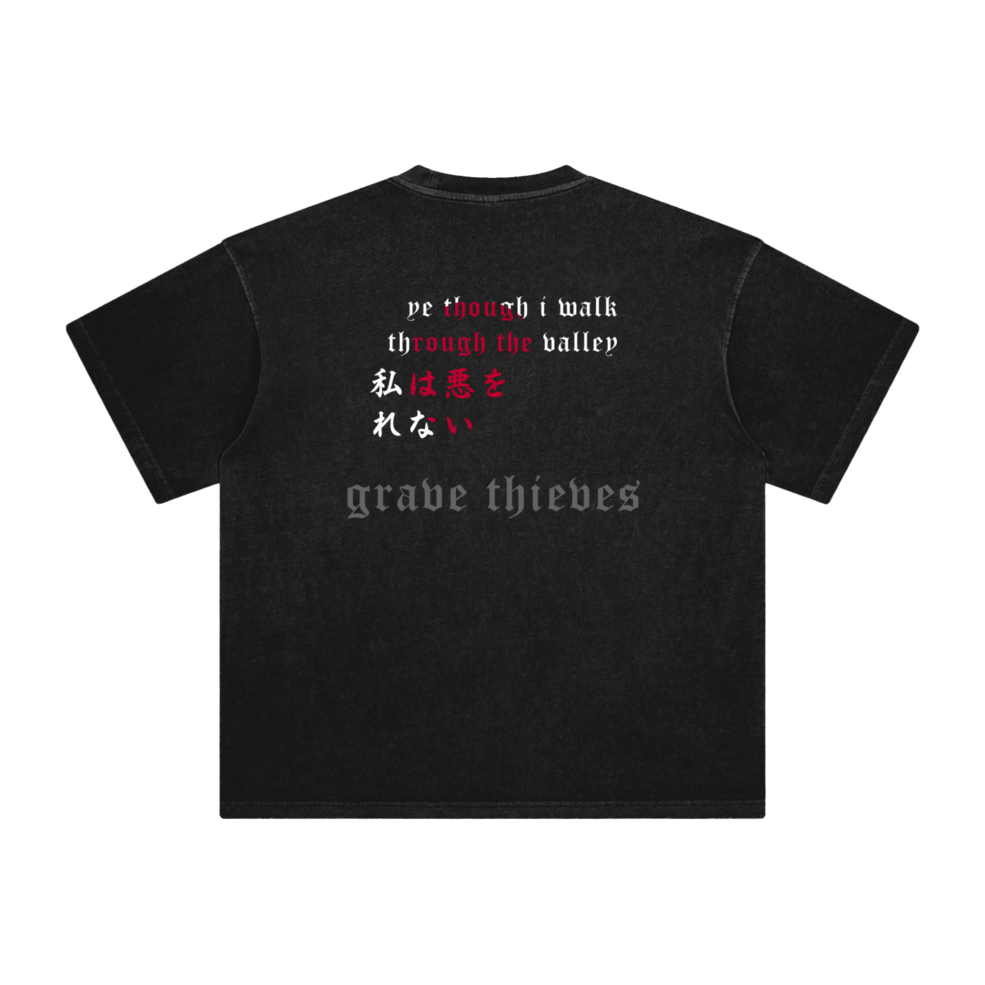 Psalm 23 // Vintage Wash Tee - Retro Black