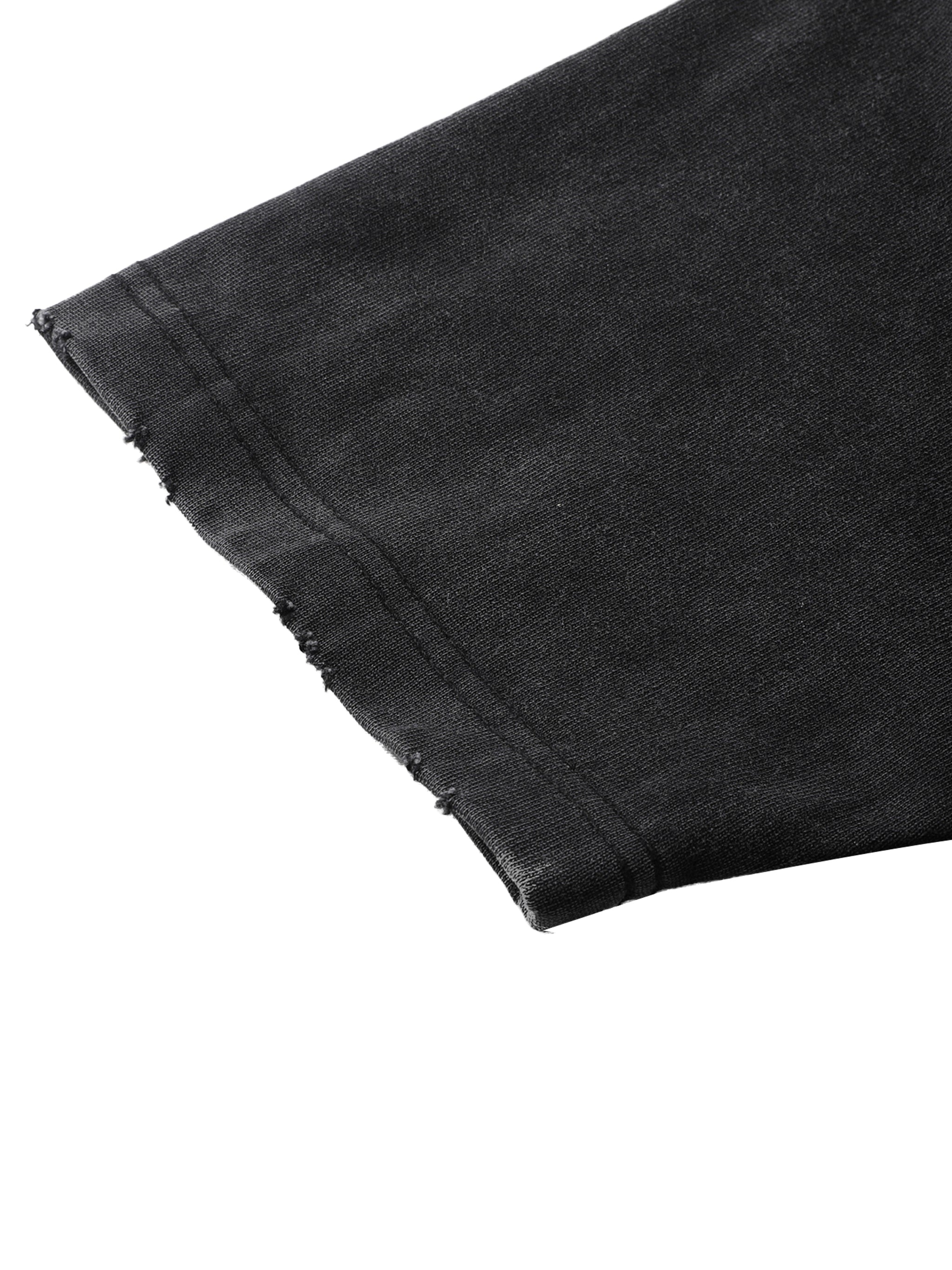 Eternal // Heavyweight Vintage Washed Frayed Tee - Faded Black